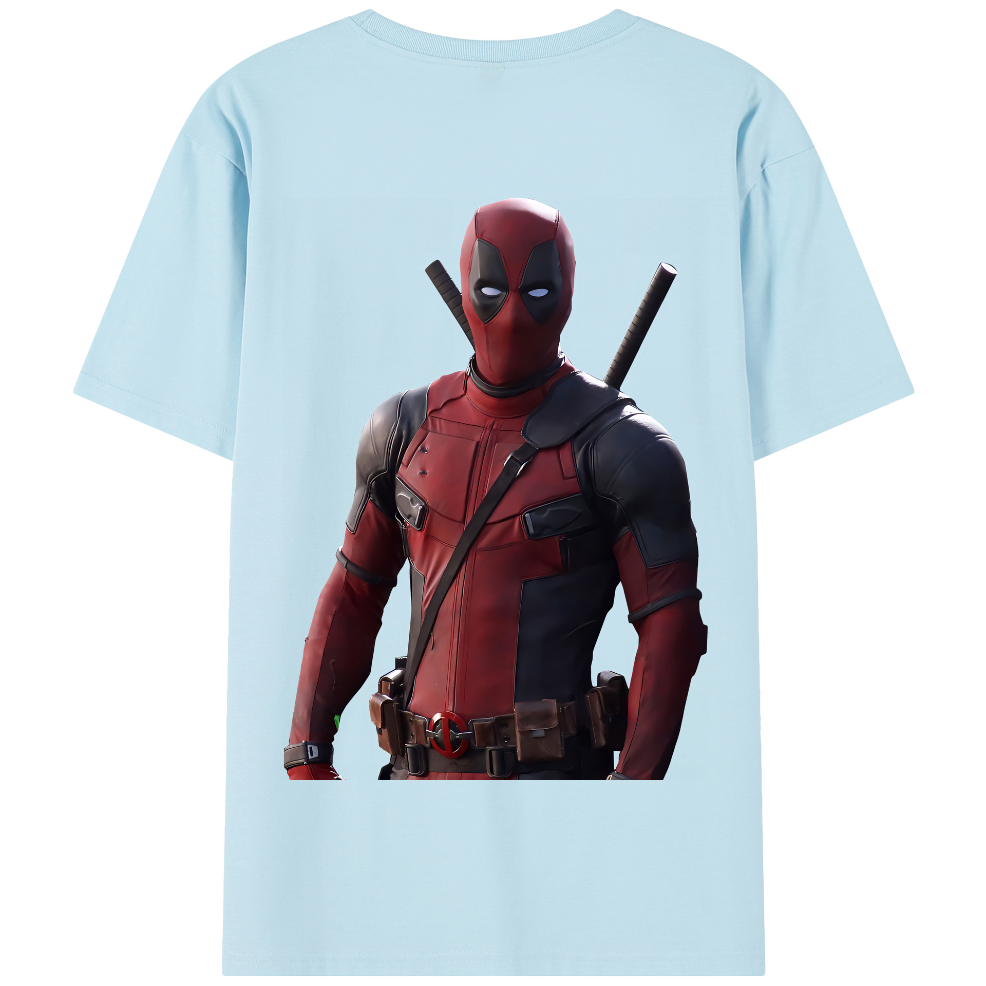 （画像用） Deadpool デッドプール 綿100％半袖Tシャツ（背面プリント）